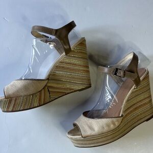 LC Lauren Conrad Dakota Natural Wedge Sandals